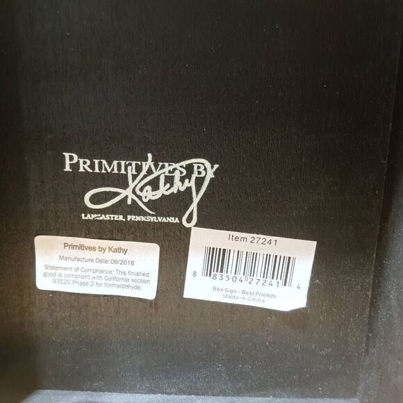 Best Friends Box Sign Primitives by Kathy Black White - Picture 9 of 9